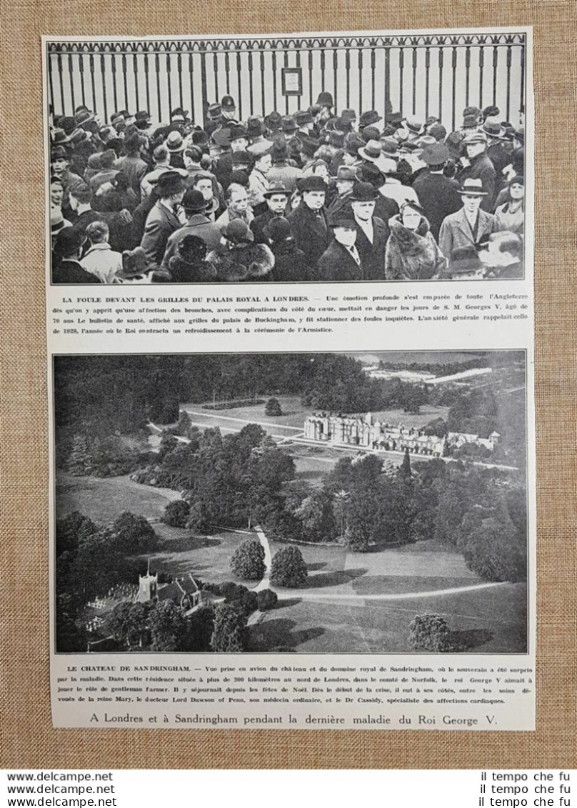 Londra E Sandringham Nel 1936 Durante La Malattia Di Re Giorgio V Regno Unito - Andere & Zonder Classificatie