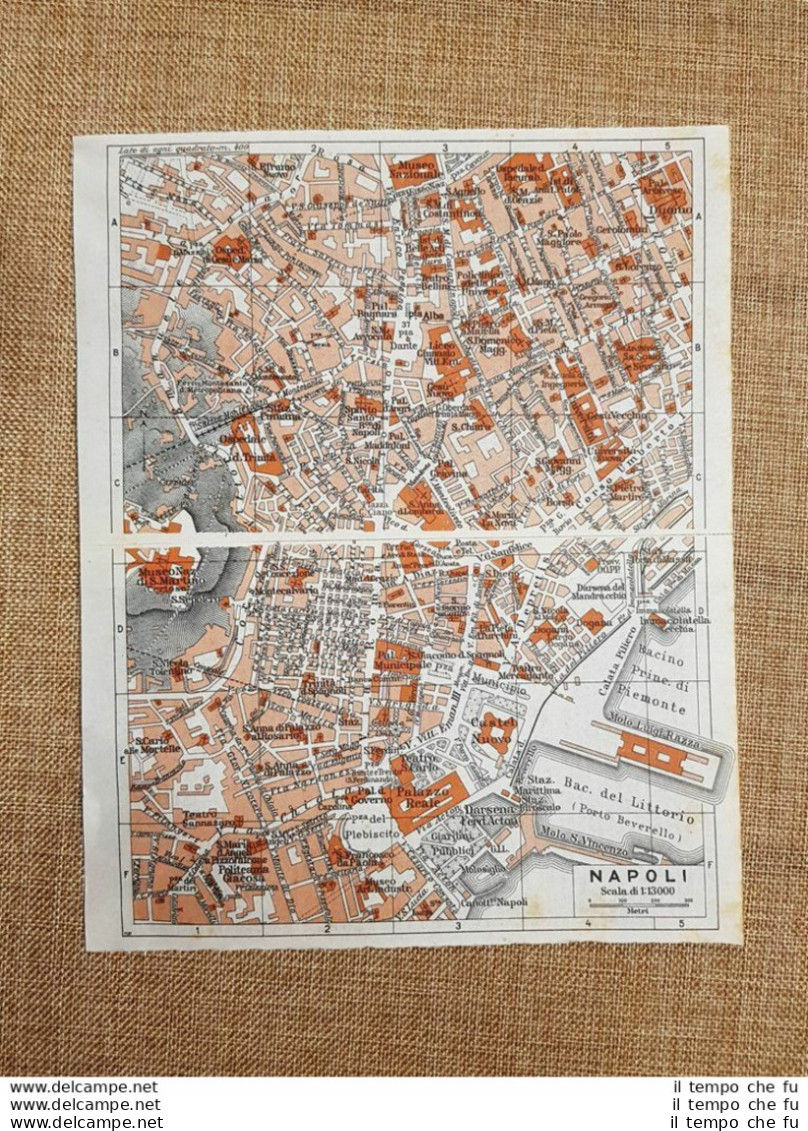 Pianta O Piantina Del 1940 La Città Di Napoli (1) Campania T.C.I. - Geographische Kaarten