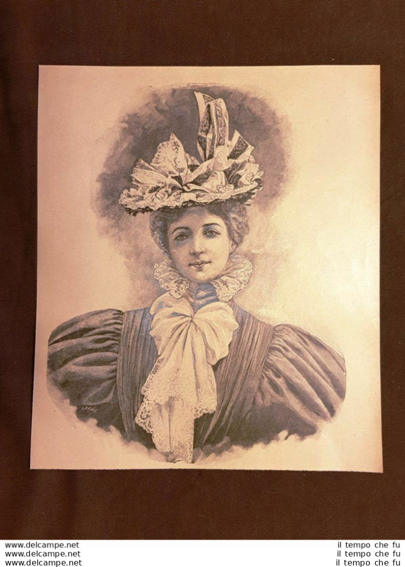 La Moda Ed Il Costume In Italia Nel 1896 Cappello Per Donna (13) - Ante 1900