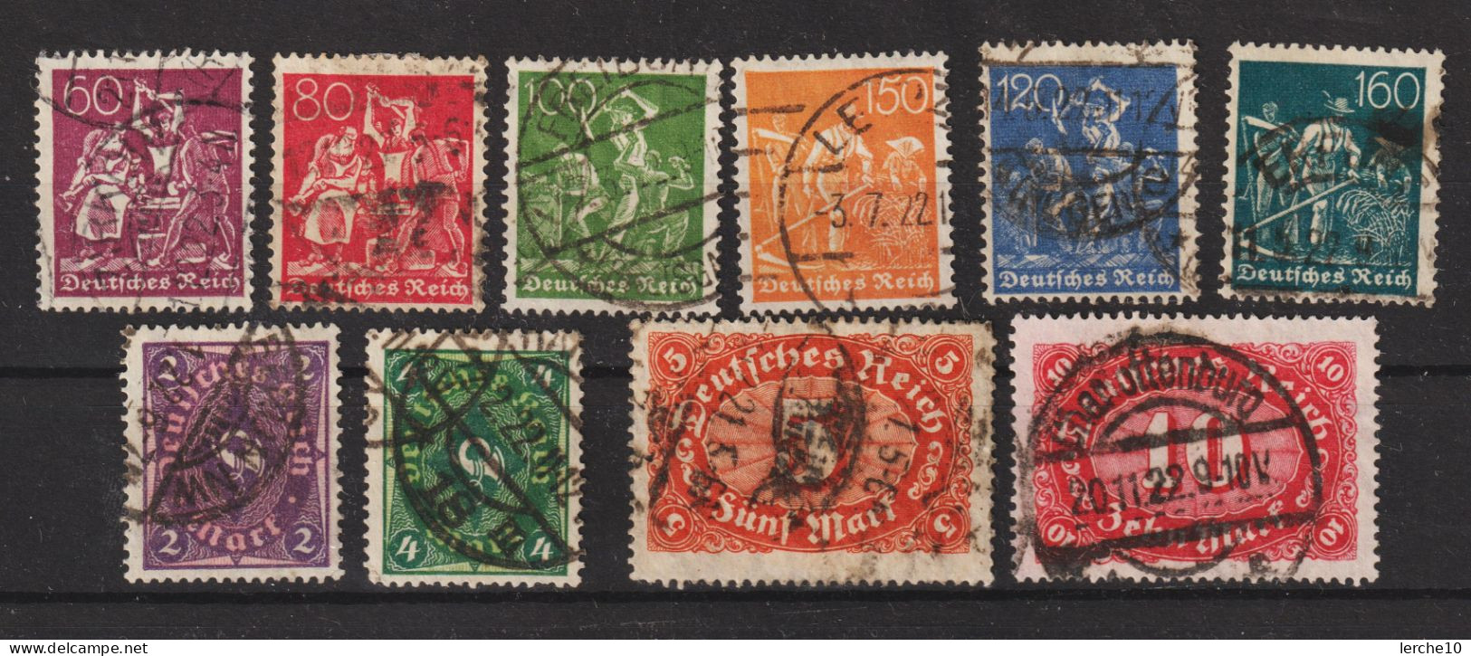 MiNr. 165, 166, 167, 168, 169, 170, 171, 173, 174, 175 Gestempelt, Alle Geprüft (0346) - Used Stamps