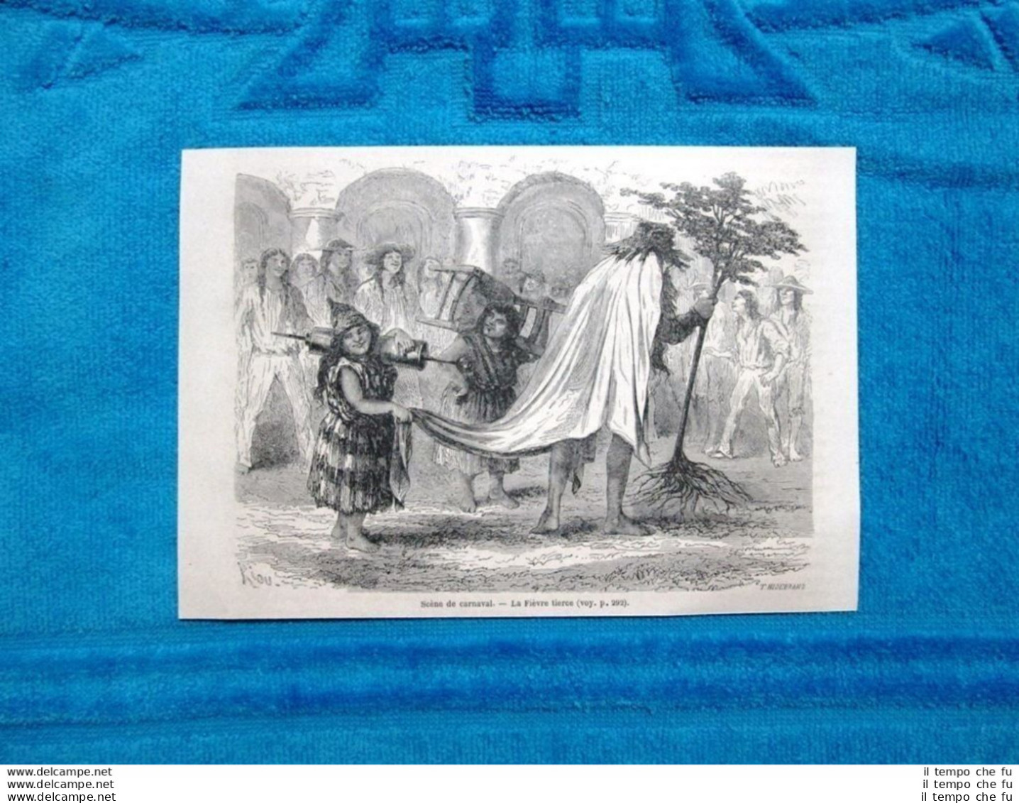 Gravure Année 1863 - Scene Du Carnaval - La Fievre Tierce - Before 1900