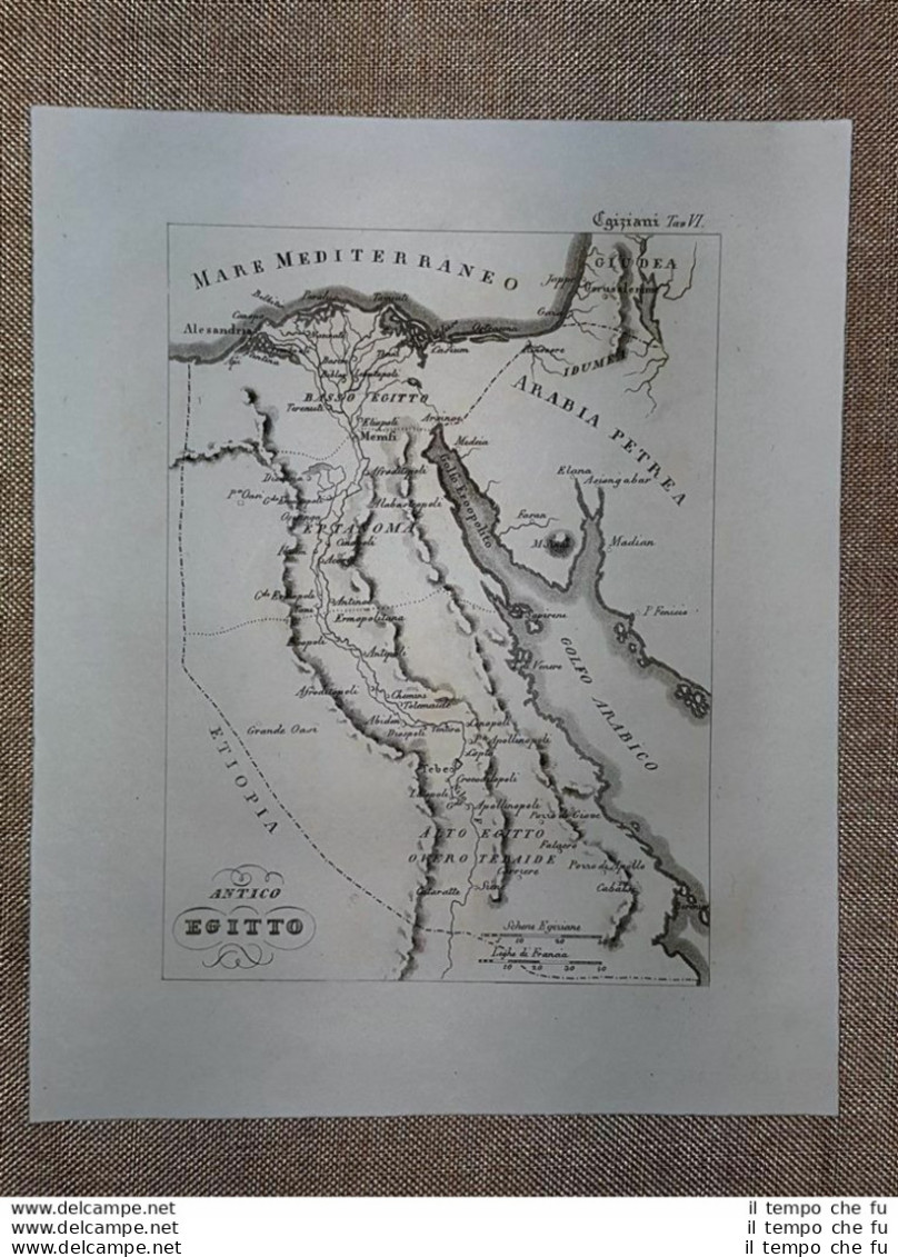 Egitto Giudea Golfo Arabico Arabia Atlante Istorico Cav.Leonardo Cacciatore 1831 - Mapas Geográficas