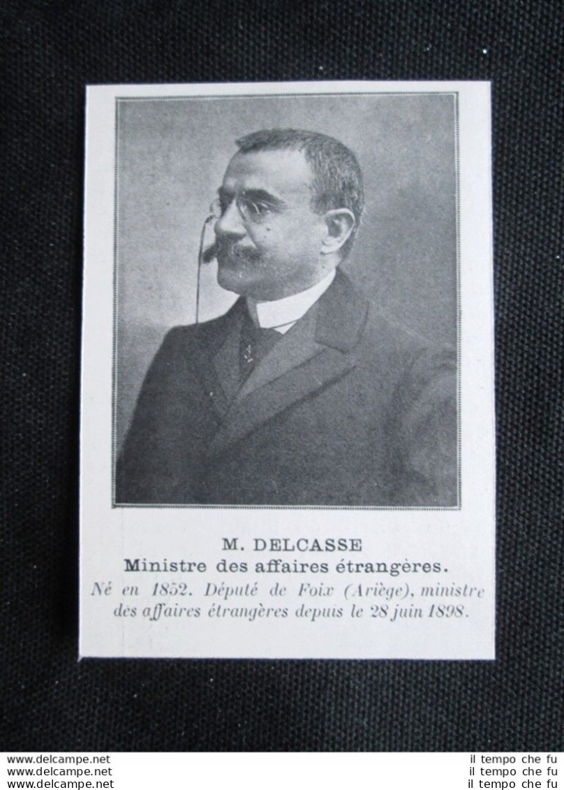 Ministri Francia - Delcassé, Ministro Degli Affari Esteri Stampa Del 1905 - Otros & Sin Clasificación