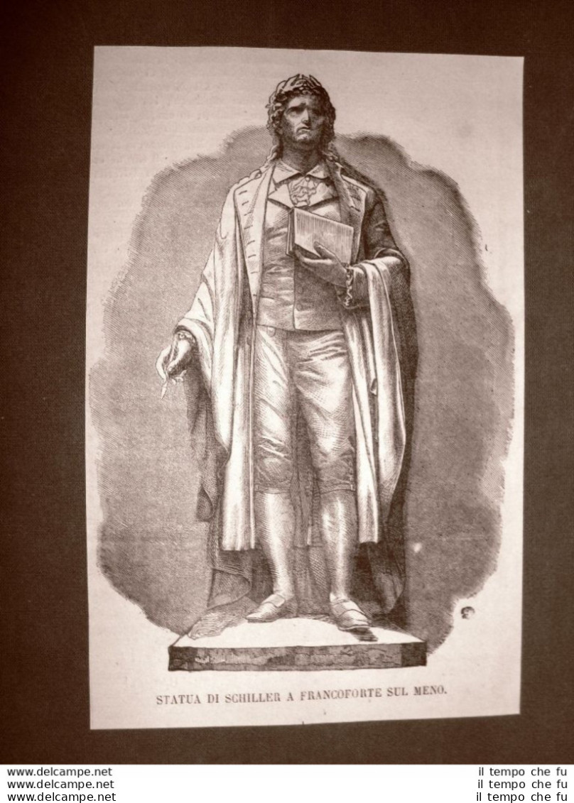 Francoforte Sul Meno Nel 1866 Statua Di Johann Christoph Friedrich Von Schiller - Before 1900