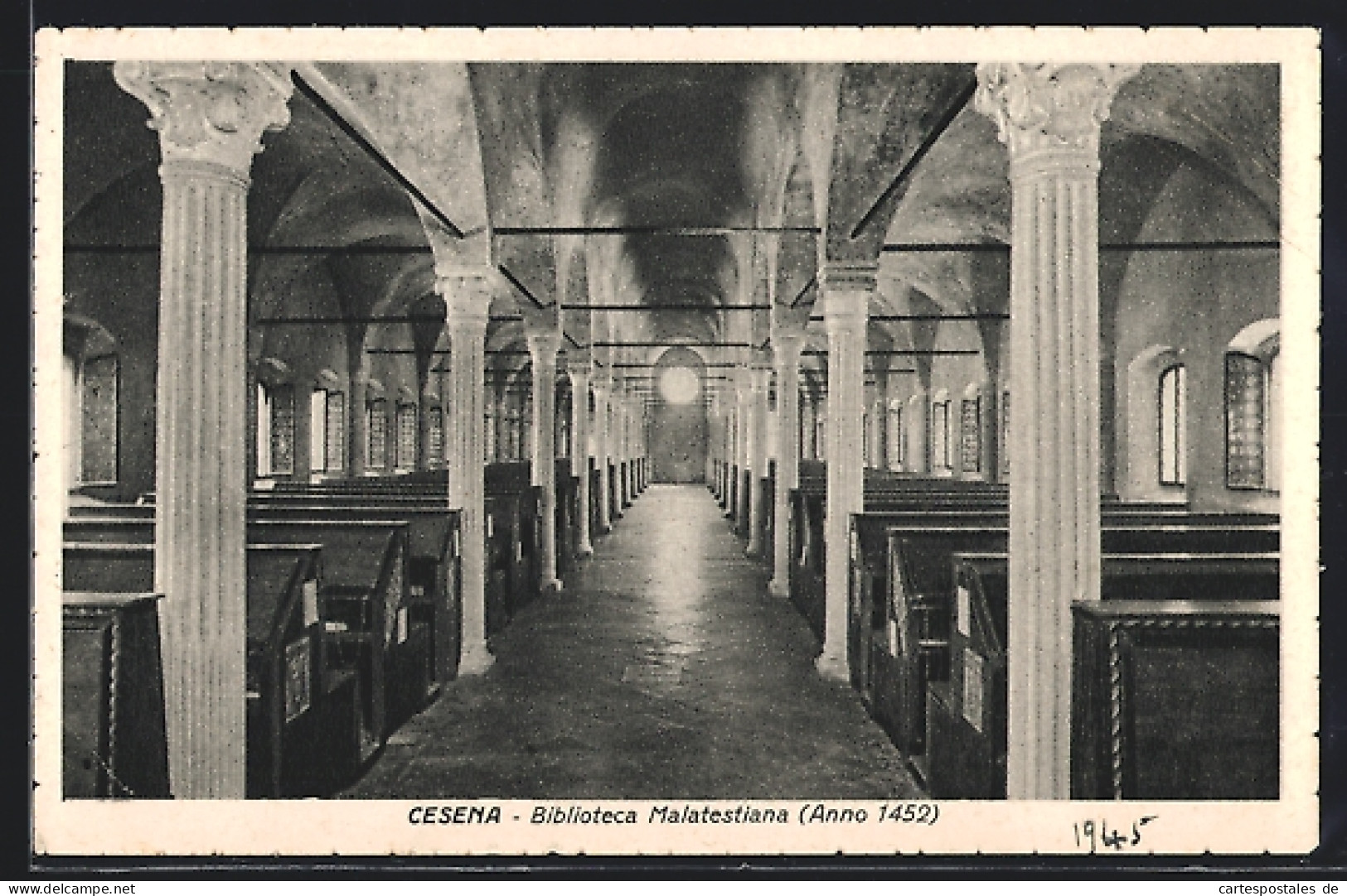 Cartolina Cesena, Biblioteca Malatestiana  - Cesena
