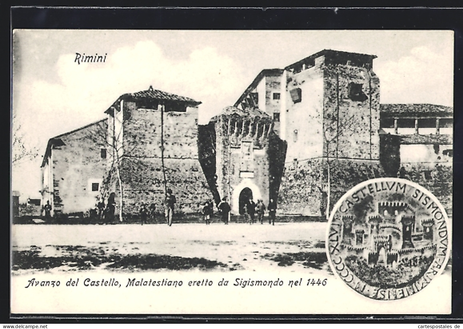 Cartolina Rimini, Avanzo Del Castello Malastestiano Eretto Da Sigismondo Nel 1446  - Rimini