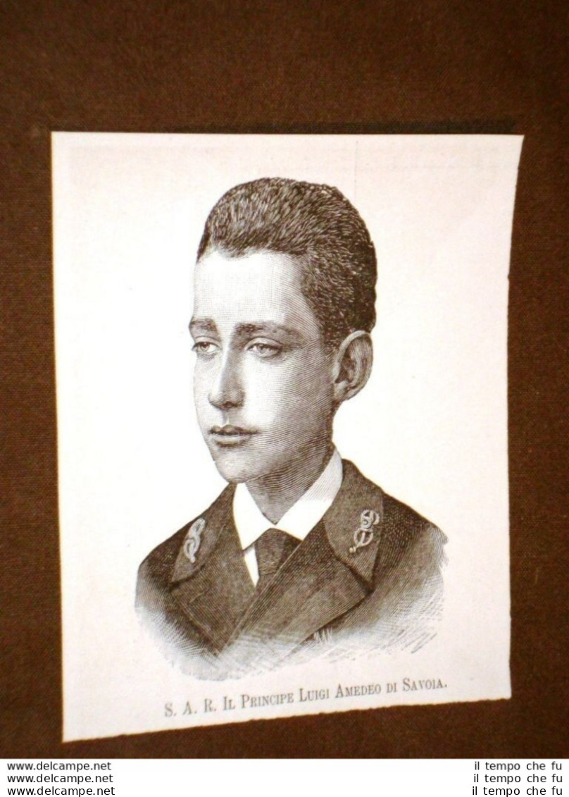 Sua Altezza Reale Il Principe Luigi Amedeo Di Savoia Nel 1887 - Before 1900