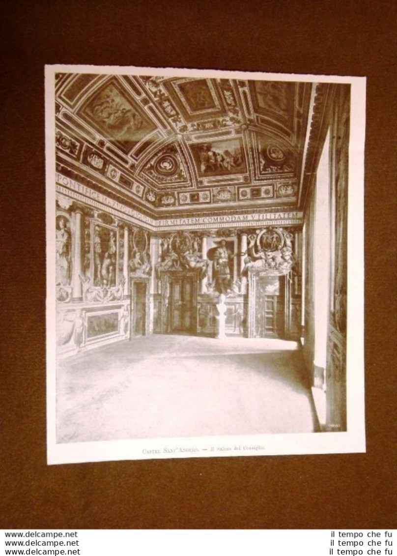 Roma Nel 1902 Castel Sant'Angelo Il Salone Del Consiglio - Altri & Non Classificati