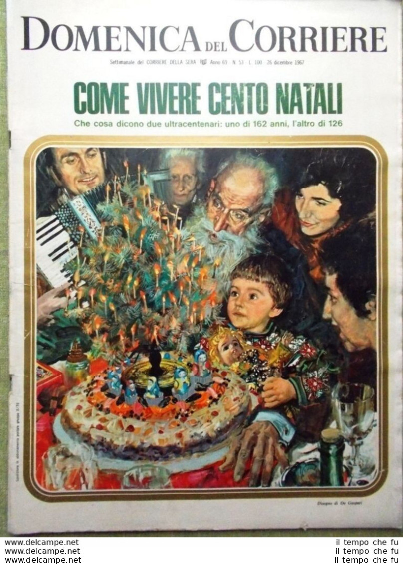 La Domenica Del Corriere 26 Dicembre 1967 Vietnam Barnard Salvarani Natale Beat - Other & Unclassified