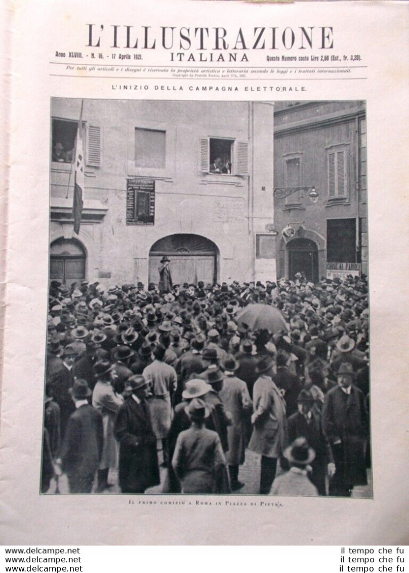 L'Illustrazione Italiana Del 17 Aprile 1921 Scavi Aquileia Absburgo Nathan Roma - Autres & Non Classés