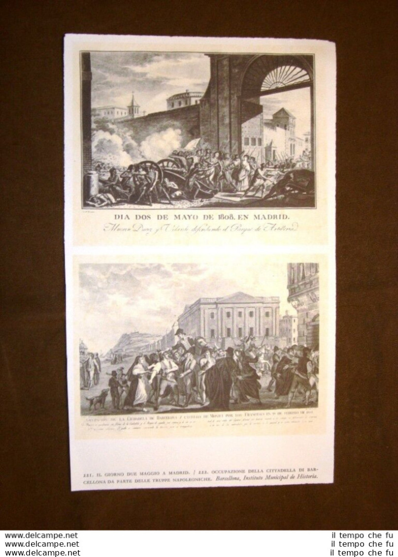 2 Maggio A Madrid + Napoleone + Incendio + Godoy Stampa Popolare Spagnola Spagna - Autres & Non Classés