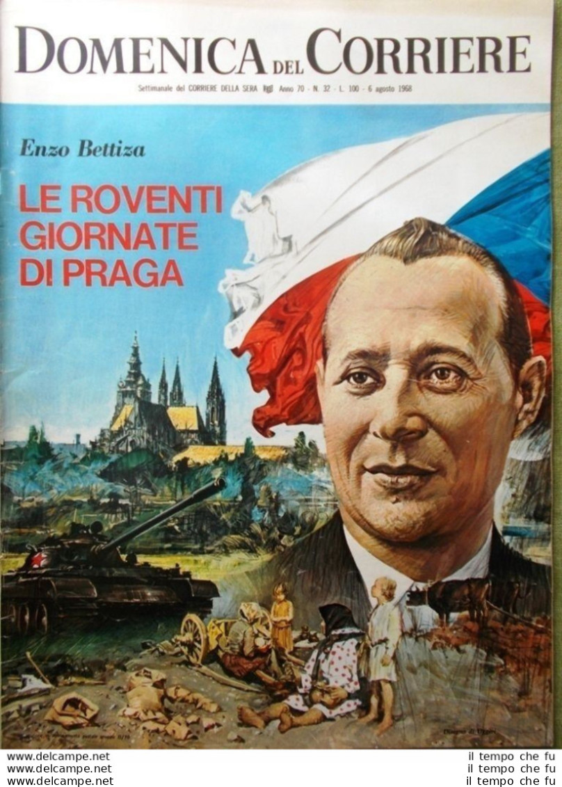 La Domenica Del Corriere 6 Agosto 1968 Lollobrigida Praga Che Guevara Moby Dick - Autres & Non Classés