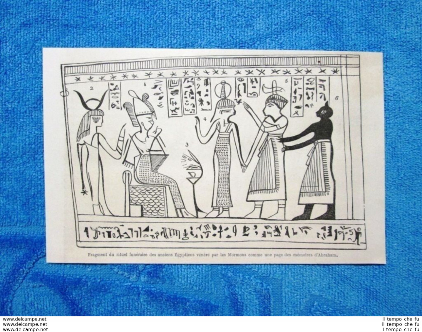 Gravure Année 1862 - Fragment Du Rituel Funéraire Des Anciens Egyptiens - Before 1900