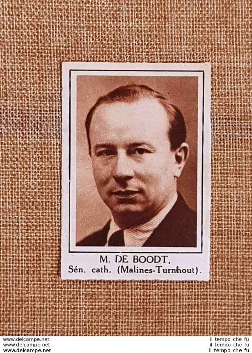 Parlamentare M. De Boodt Malines-Turnhout Elezioni Del 24 Maggio 1936 - Other & Unclassified