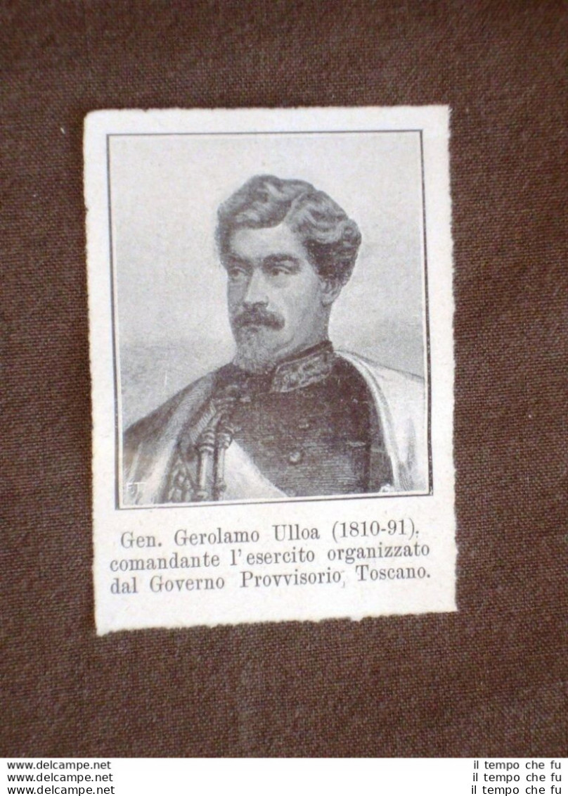 Personaggi Illustri Del 1859 Generale Gerolamo Ulloa - Sonstige & Ohne Zuordnung