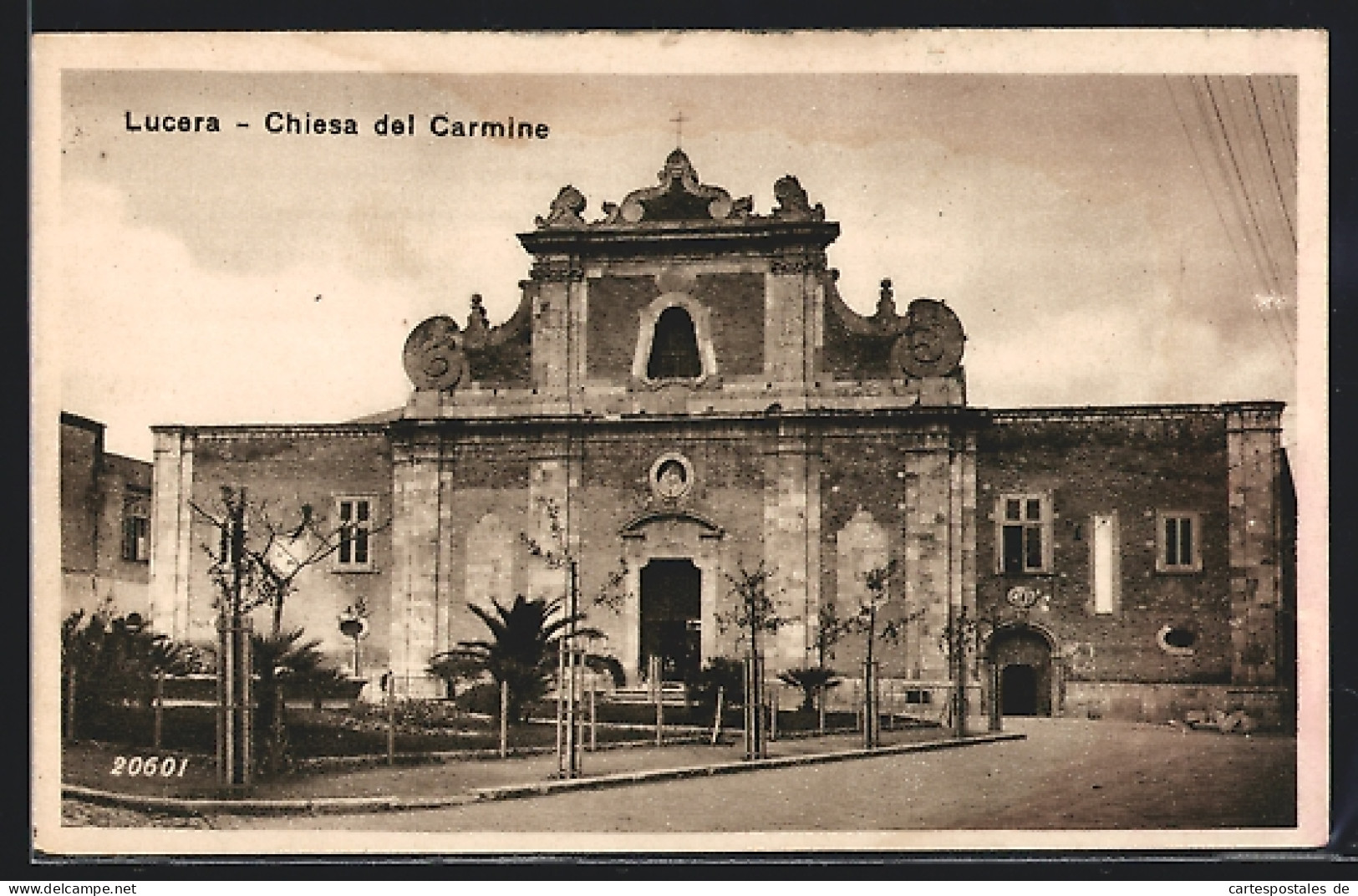 Cartolina Lucera, Chiesa Del Carmine  - Autres & Non Classés
