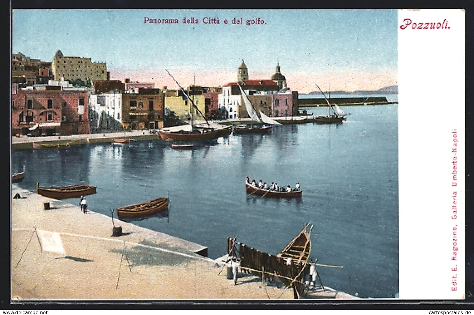 Cartolina Pozzuoli, Panorama Della Citta E Del Golfo  - Pozzuoli