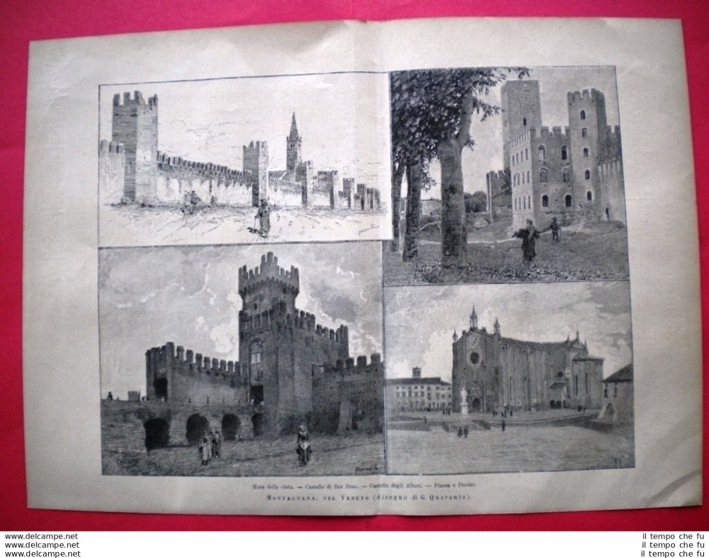 Nel 1885 A Montagnana - Castello Di San Zeno, Castello Degli Alberi, Duomo - Before 1900