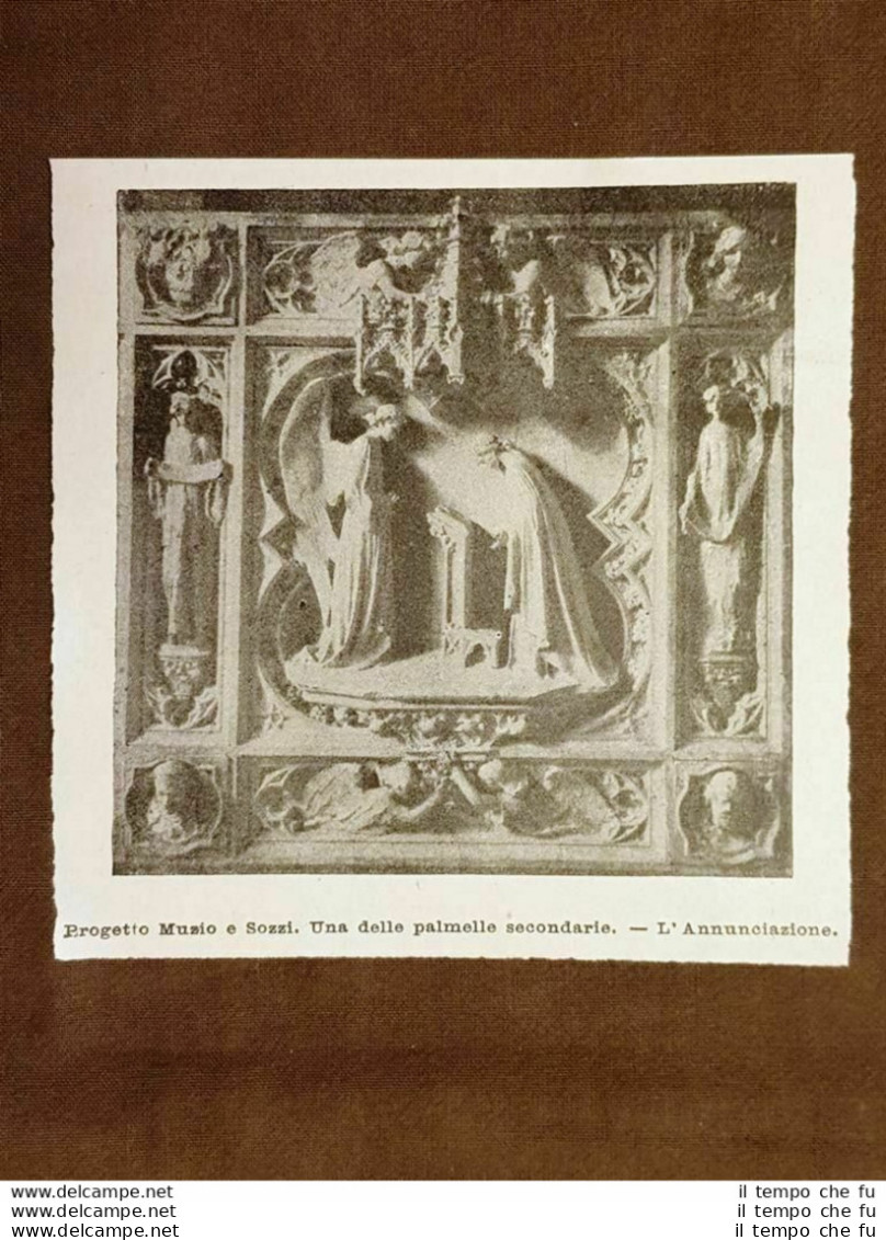 Milano Nel 1896 Concorso Per Le Porte Del Duomo Palmelle Progetto Muzio E Sozzi - Avant 1900