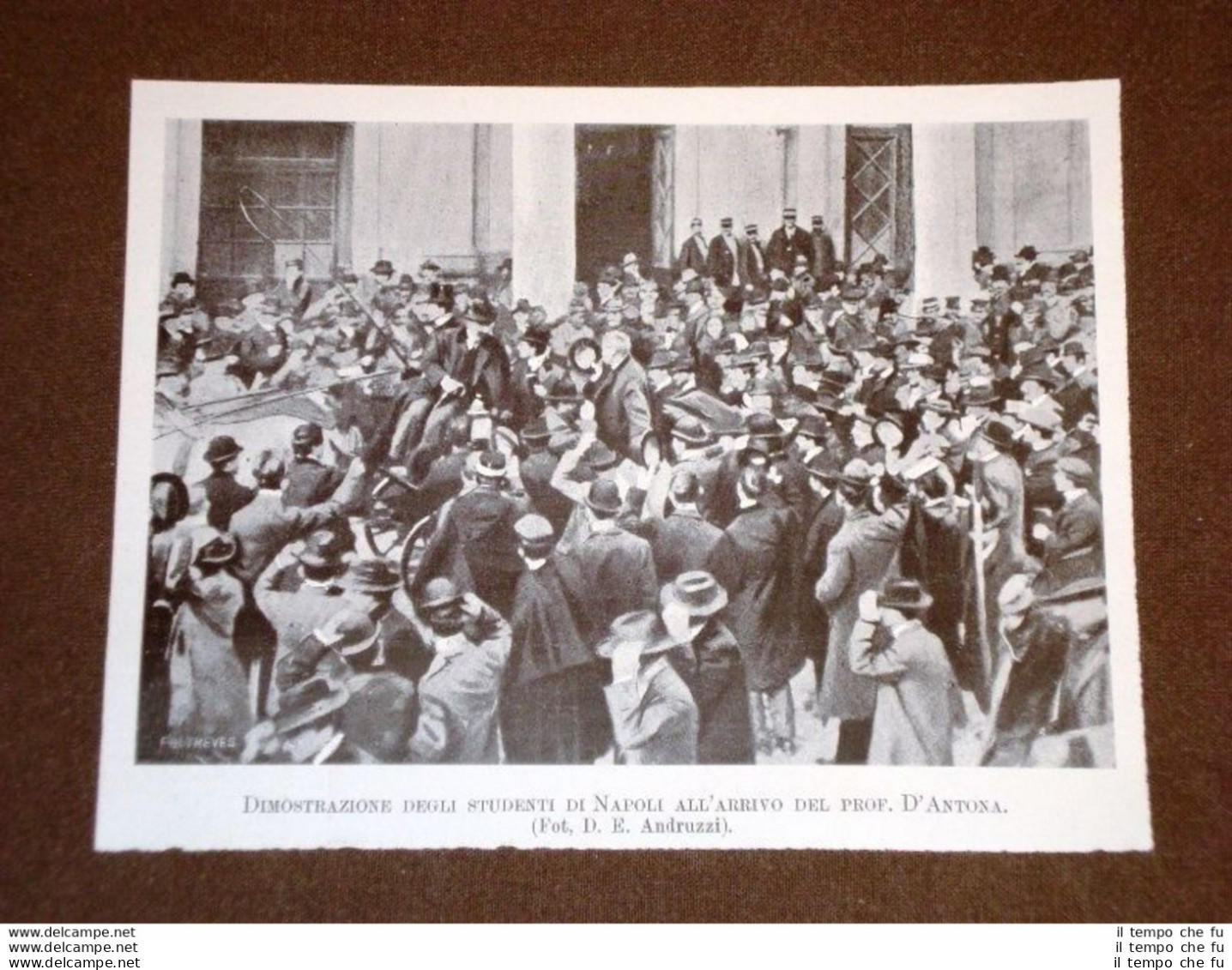 Napoli Nel 1904 Dimostrazione Degli Studenti All'arrivo Del Professore D'Antona - Other & Unclassified