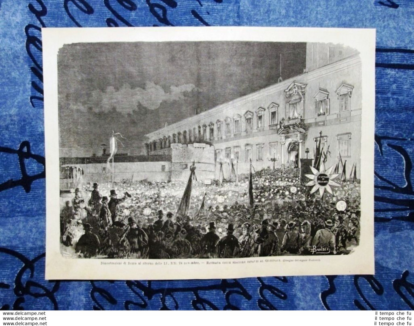 Le Dimostazioni Di Roma Ai Savoia 1878: Ritirata Con Le Fiaccole Al Quirinale - Before 1900
