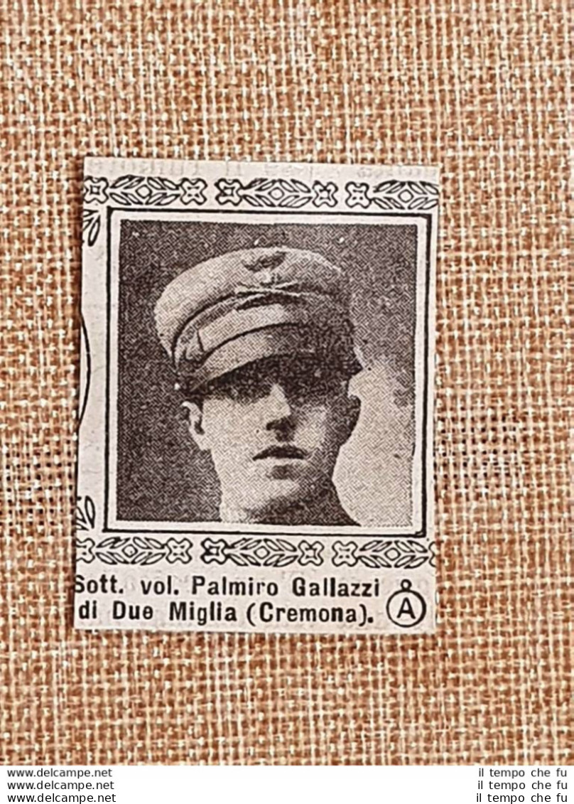 Decorato Medaglia D'argento Palmiro Gallazzi Di Due Miglia Guerra Mondiale WW1 - Other & Unclassified