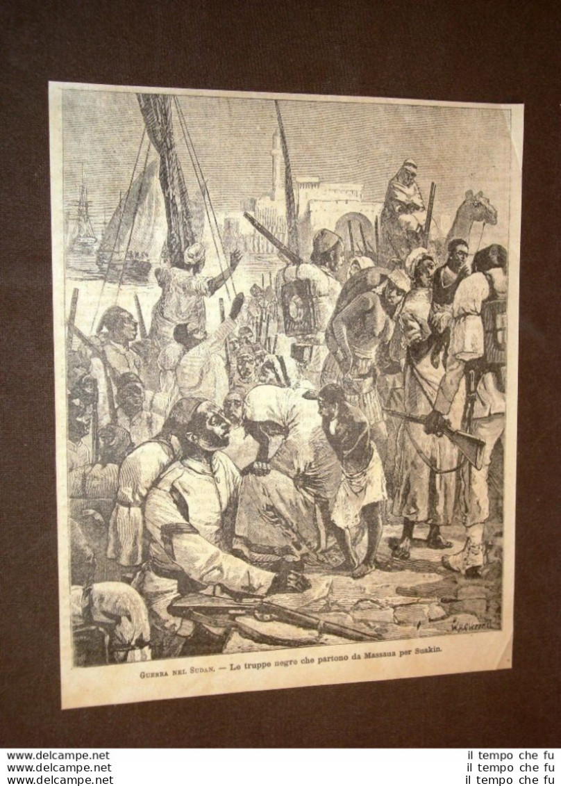 Guerra Ed Insurrezione In Sudan Nel 1884 Negri In Partenza Da Massaua Per Suakin - Before 1900