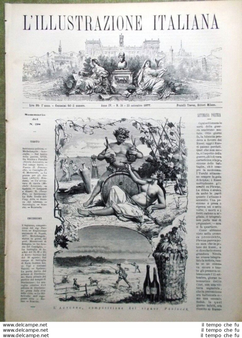 L'Illustrazione Italiana Del 23 Settembre 1877 Cansiglio Spalato Studen Poradin - Before 1900
