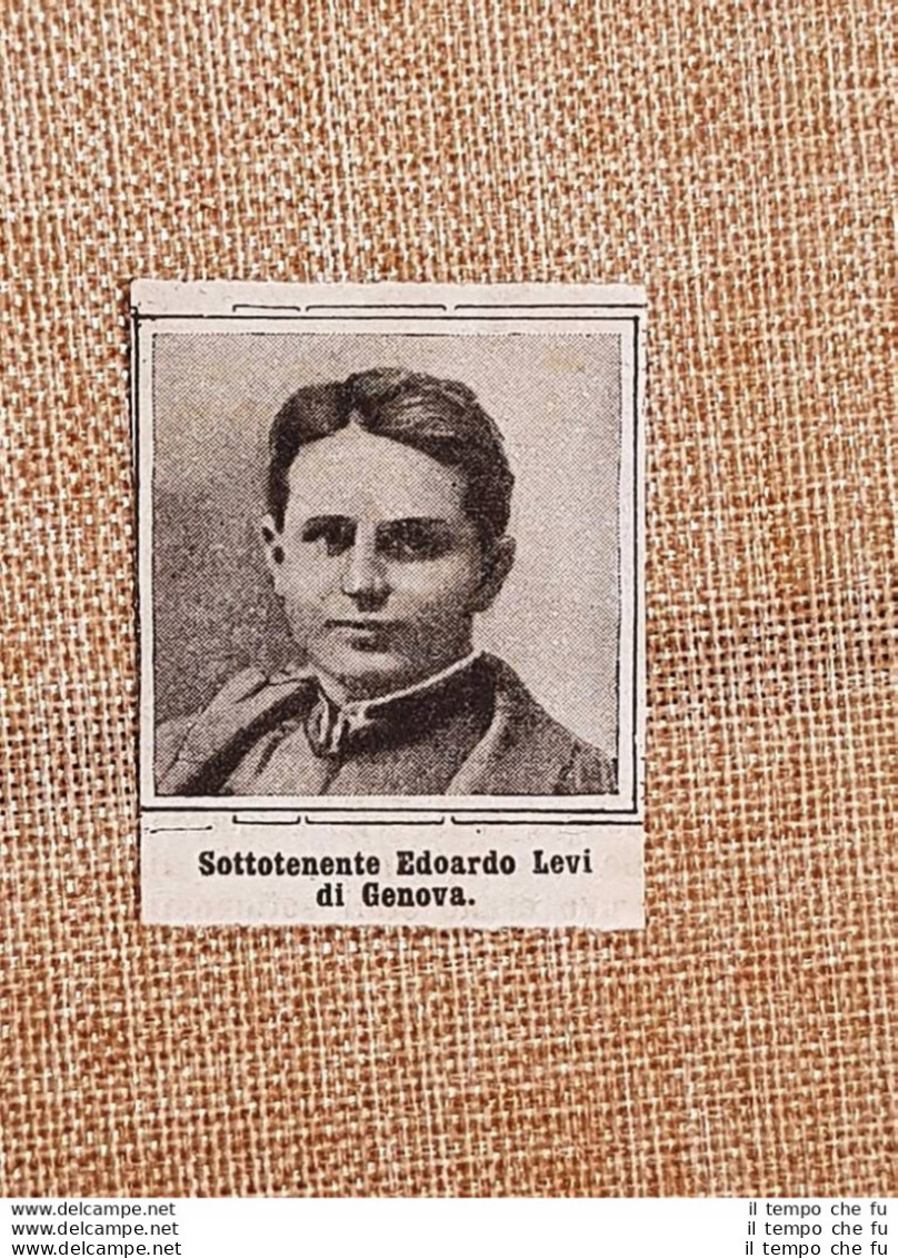 WW1 Prima Guerra Mondiale 1914-1918 Caduto Per La Patria Edoardo Levi Di Genova - Other & Unclassified