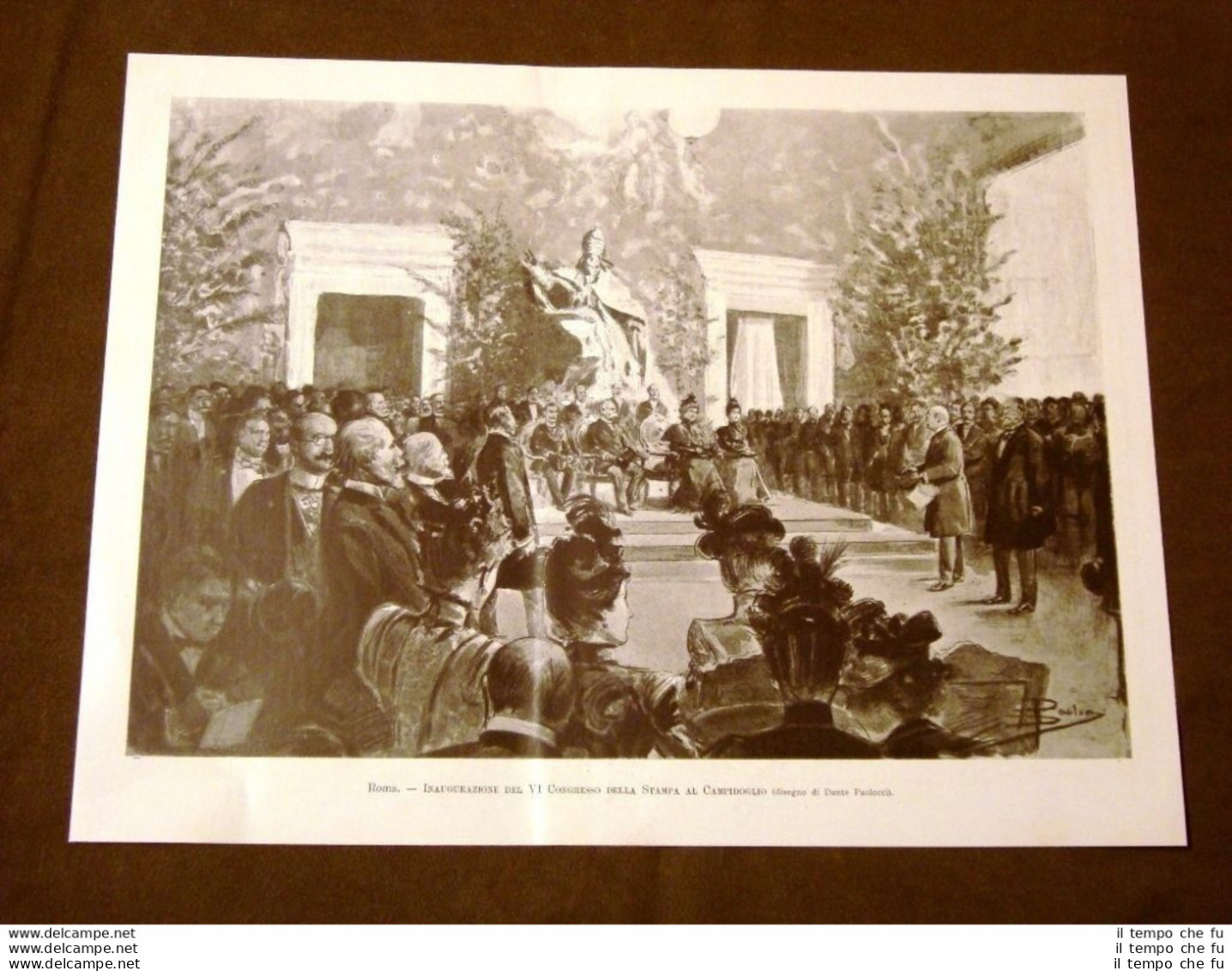 Roma Nel 1899 Inaugurazione Del VI Congresso Della Stampa In Campidoglio Lazio - Ante 1900