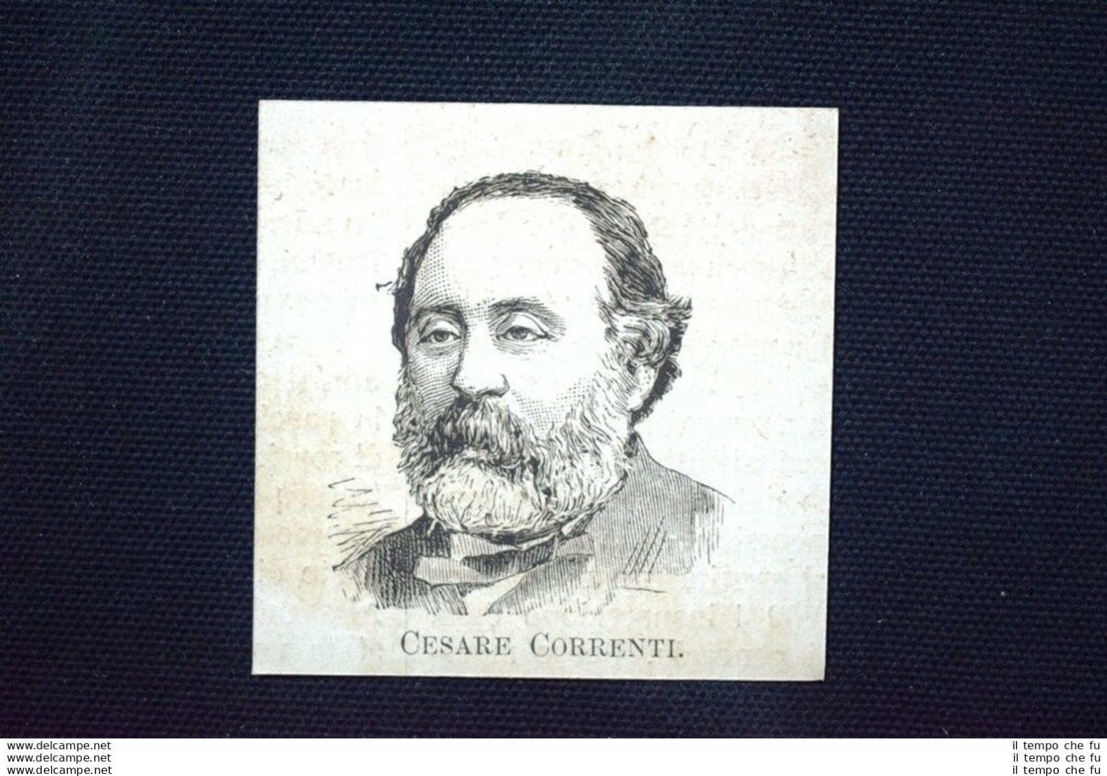 I Nuovi Deputati Del 1876: Cesare Correnti Incisione Del 1876 - Ante 1900