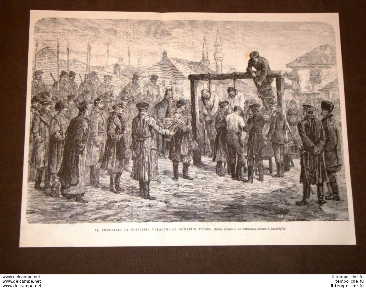Guerra Nei Balcani Nel 1878 Russia Vs Turchia Supplizio E Impiccaggione Polonia - Ante 1900
