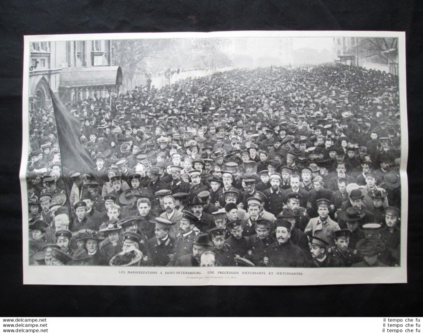 Manifestazione Imperiale (31 Ottobre 1905) A San Pietroburgo Stampa Del 1905 - Autres & Non Classés