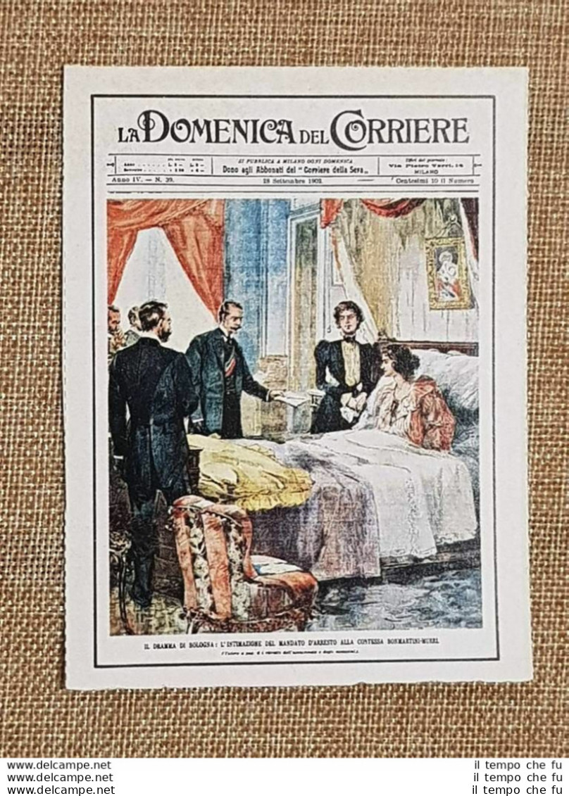 Figurina Originale La Domenica Del Corriere 1902 Bologna Bonmartini Murri - Other & Unclassified