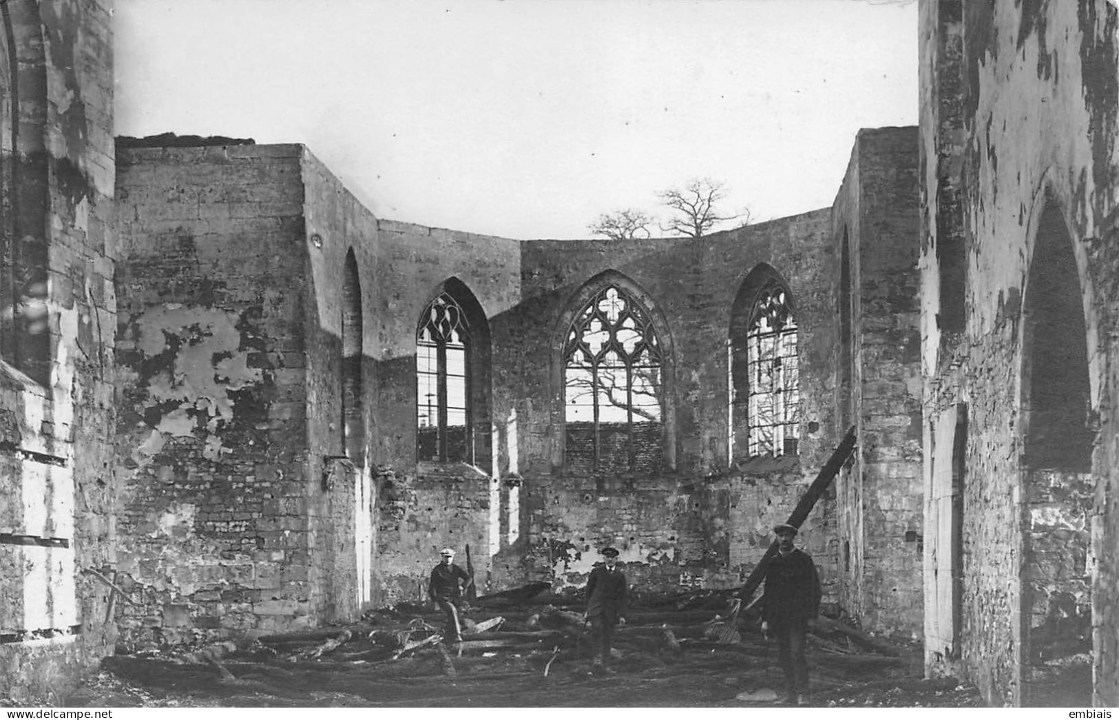 27 ÉTREPAGNY - Carte Photo Des Ruines De L'église Après L'incendie De 1929 - Altri & Non Classificati