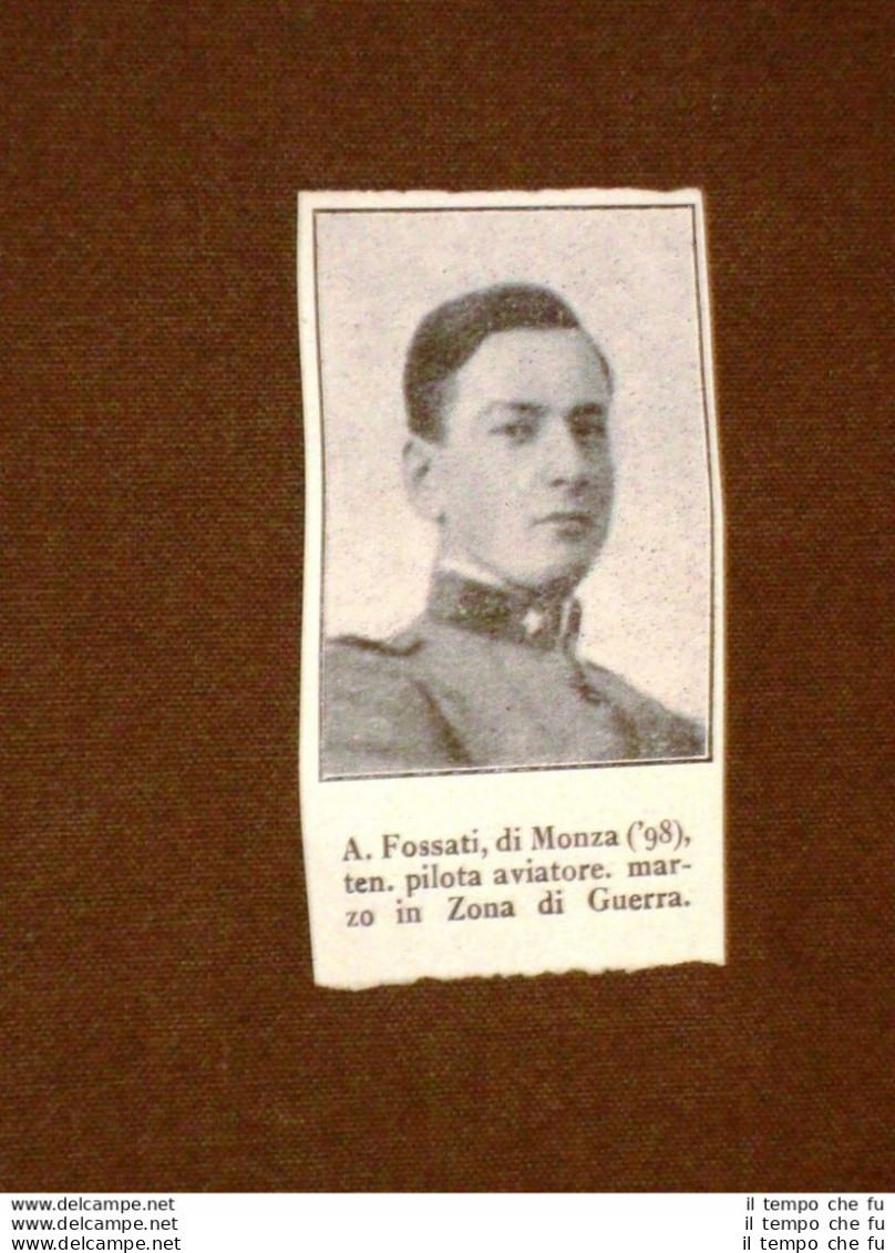 WW1 1a Guerra Mondiale 1914-1918 Caduto Per La Patria A. Fossati Di Monza - Altri & Non Classificati