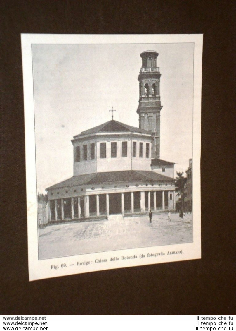 Rara Veduta Di Rovigo Di Fine '800 Chiesa Della Rotonda - Other & Unclassified