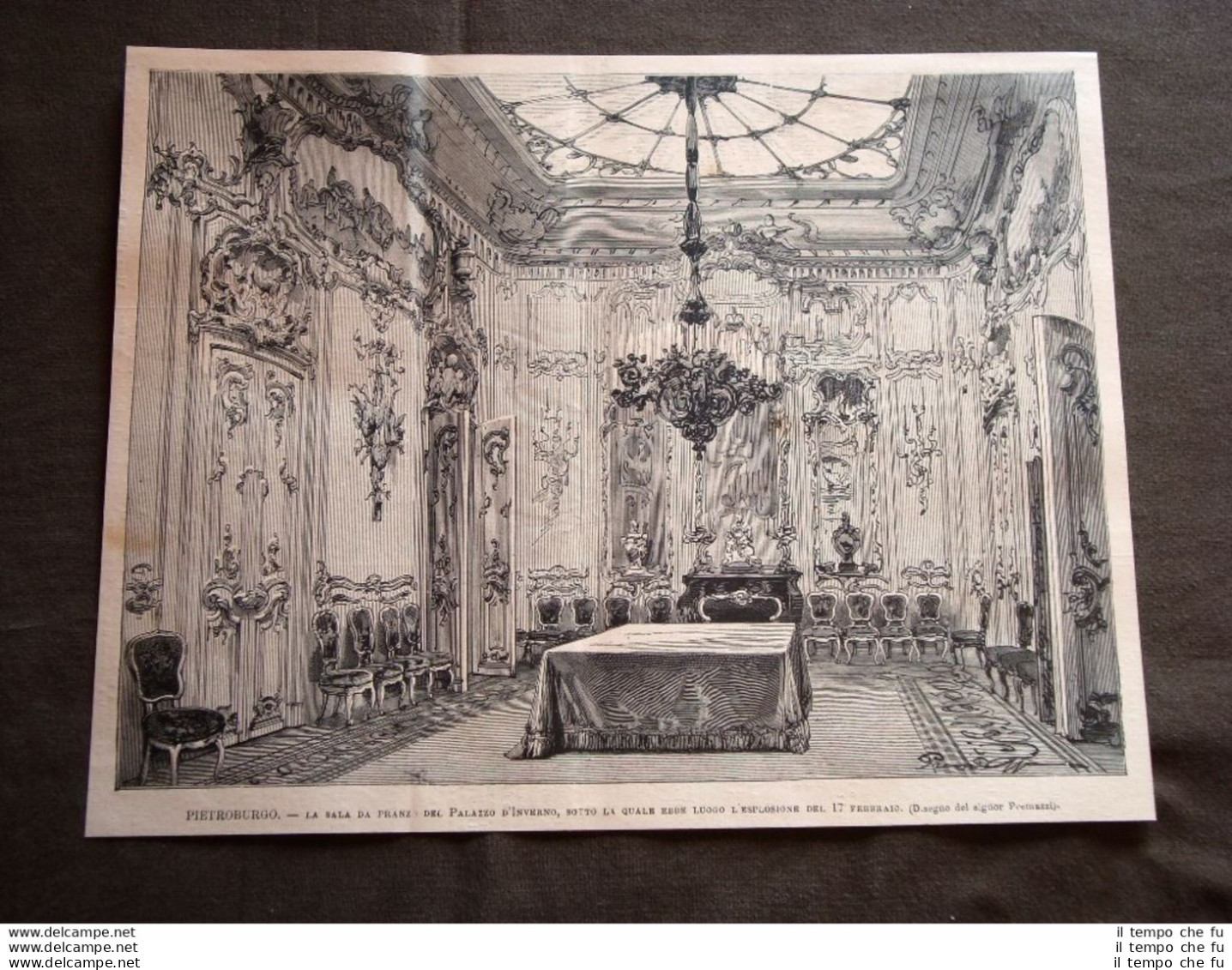 Pietroburgo Nel 1880 Sala Da Pranzo Del Palazzo D'inverno Vi Fu Scoppio 17/2 - Vor 1900