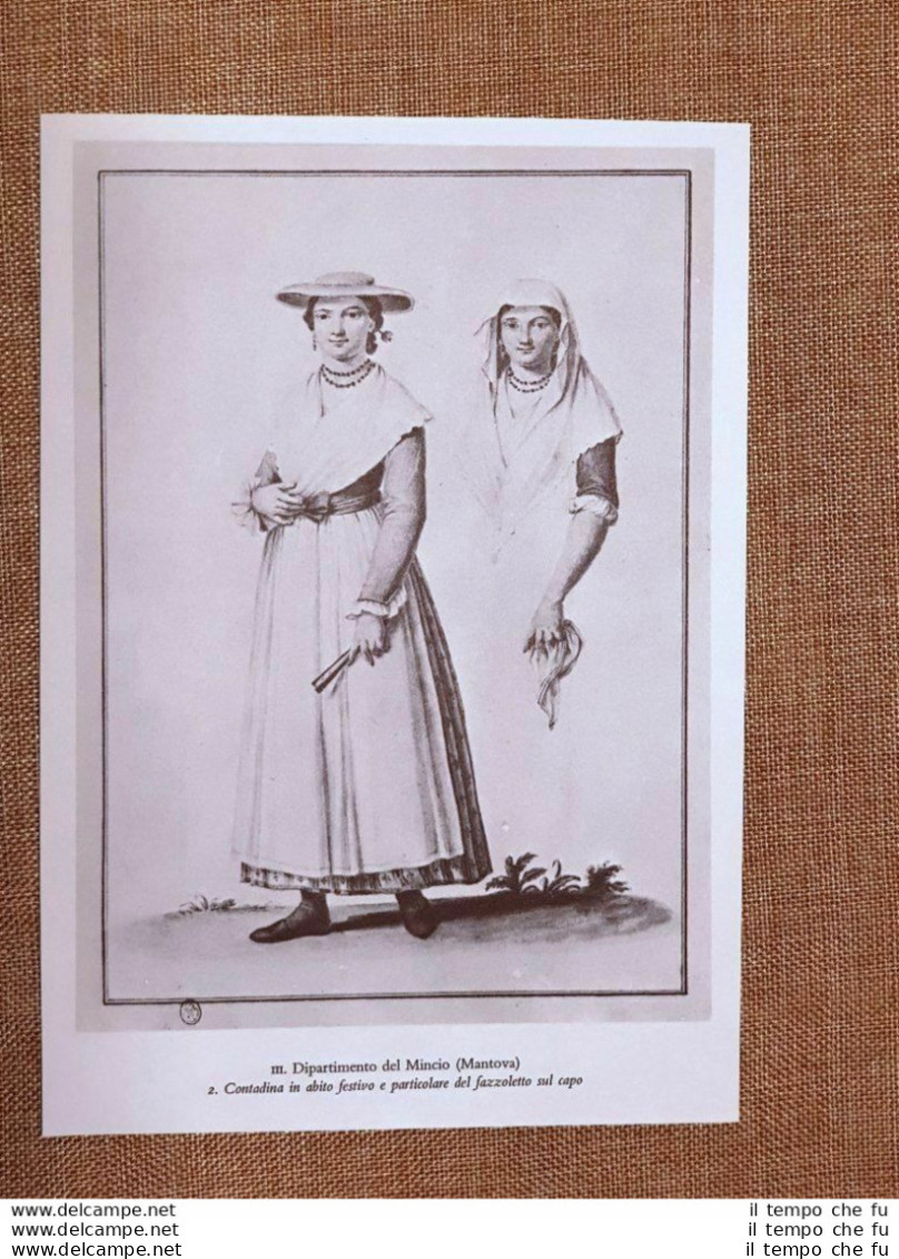 Contadini Festa E Lavoro Dip.del Mincio Mantova Regno Italico D'Italia 1805-1814 - Other & Unclassified