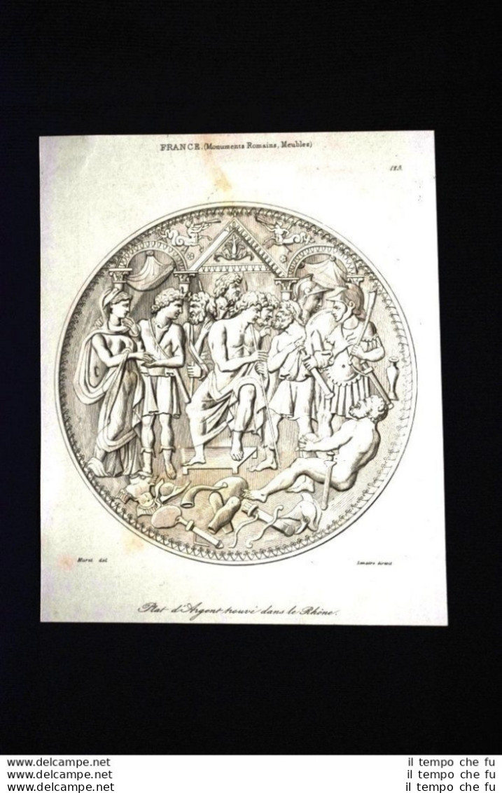 Plat D'argent Dans Le Rhone, France Incisione Del 1850 L'Univers Pittoresque - Vor 1900