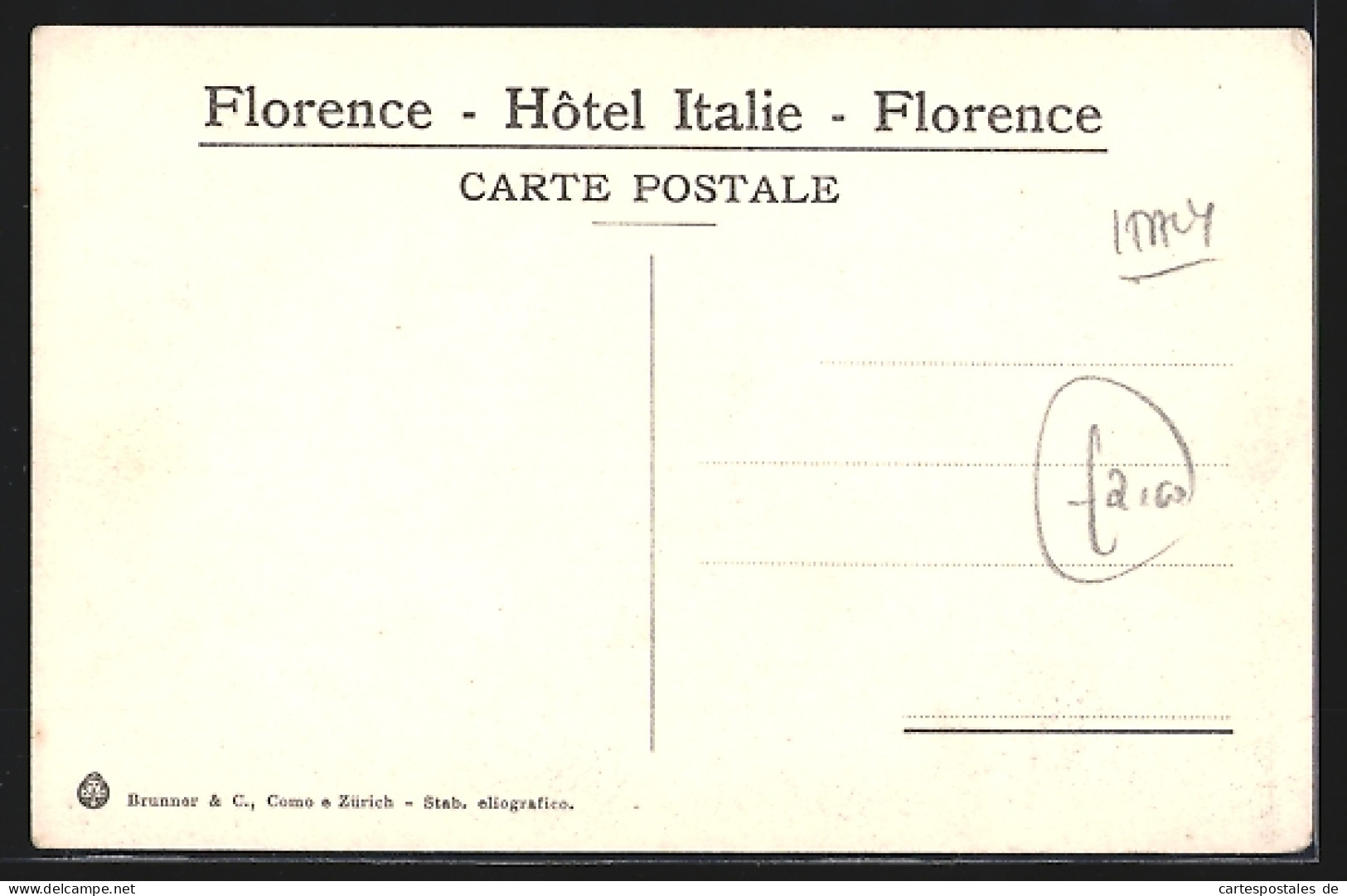 Cartolina Florence, Hotel Italie, Salle á Manger Sur L'Arno  - Firenze (Florence)