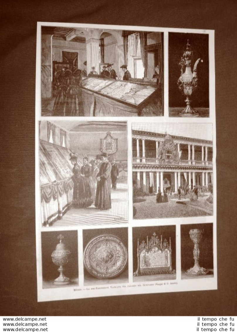 Milano Nel 1887 Pre - Esposizione Vaticana Nel Palazzo Del Seminario Lombardia - Vor 1900
