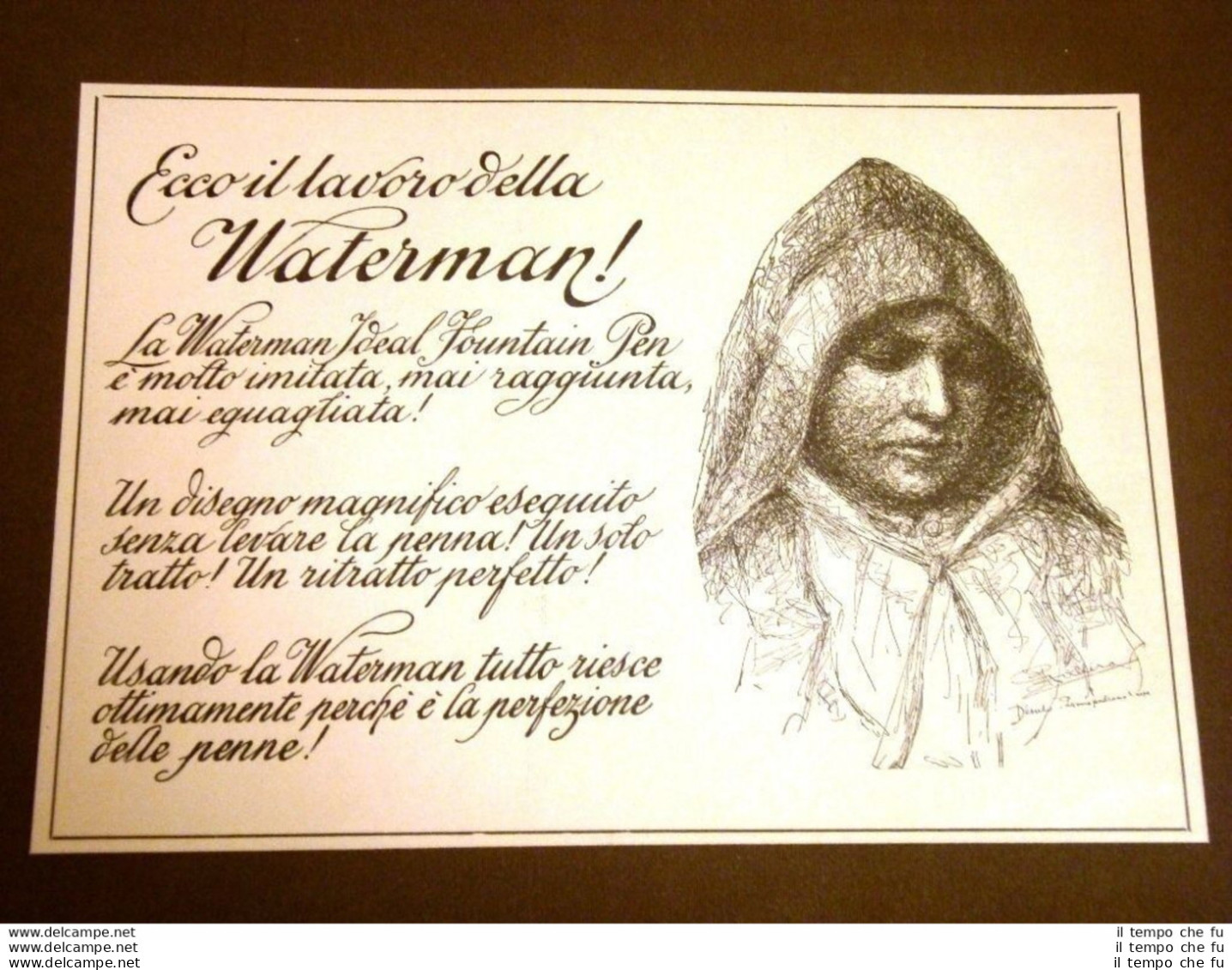 Pubblicità D'epoca Dei Primi Del '900 Penna Stilografica Waterman - Other & Unclassified