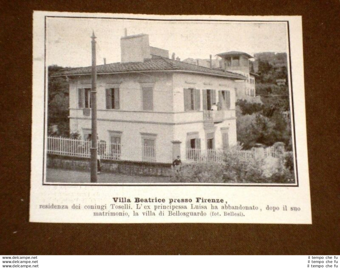 Firenze Nel 1907 Villa Beatrice - Autres & Non Classés