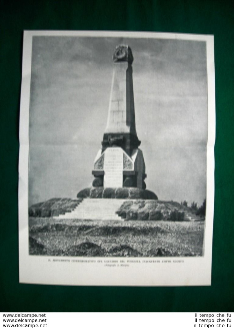 Nel 1920 Il Monumento Commemorativo Sul Calvario Del Podgora - Sonstige & Ohne Zuordnung
