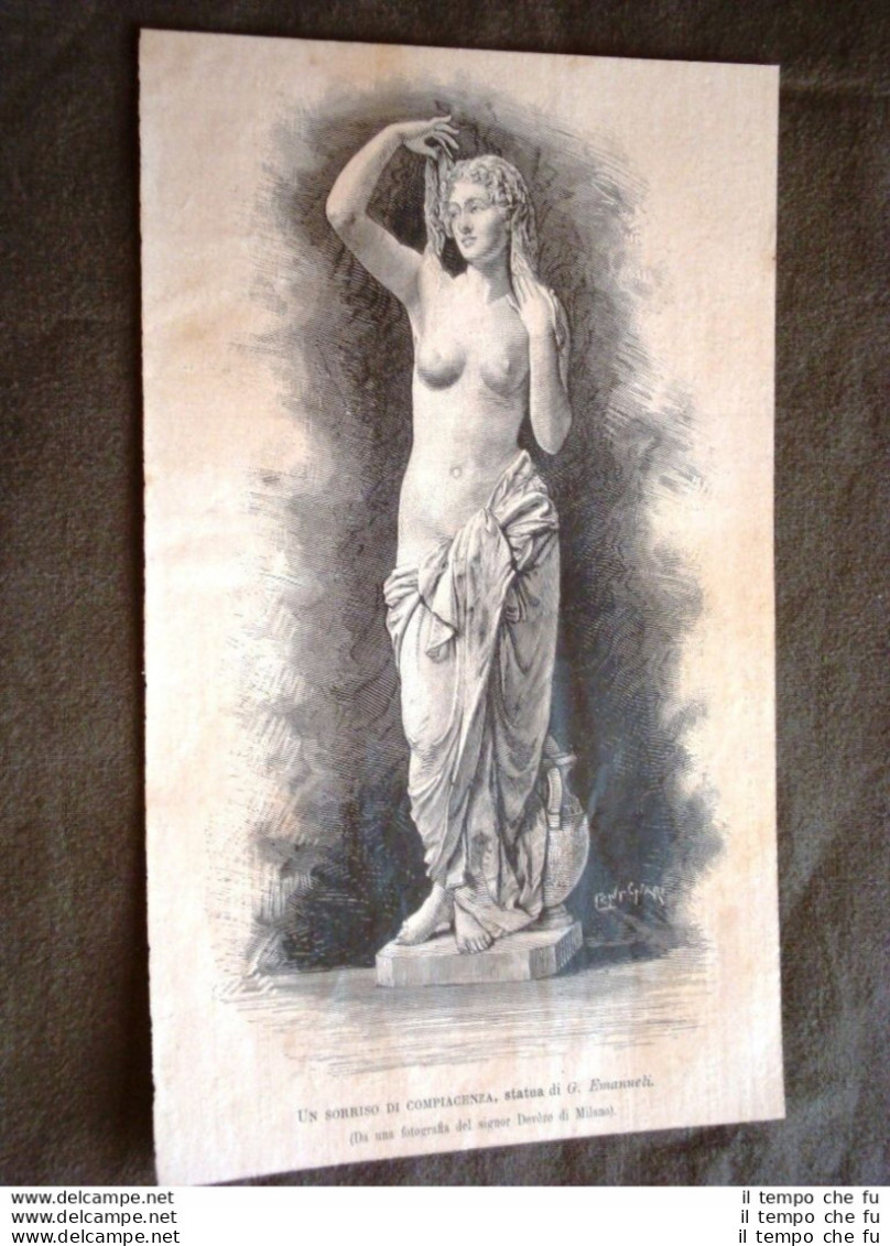 Un Sorriso Di Compiacenza Statua Di G.Emanueli Del 1880 - Before 1900