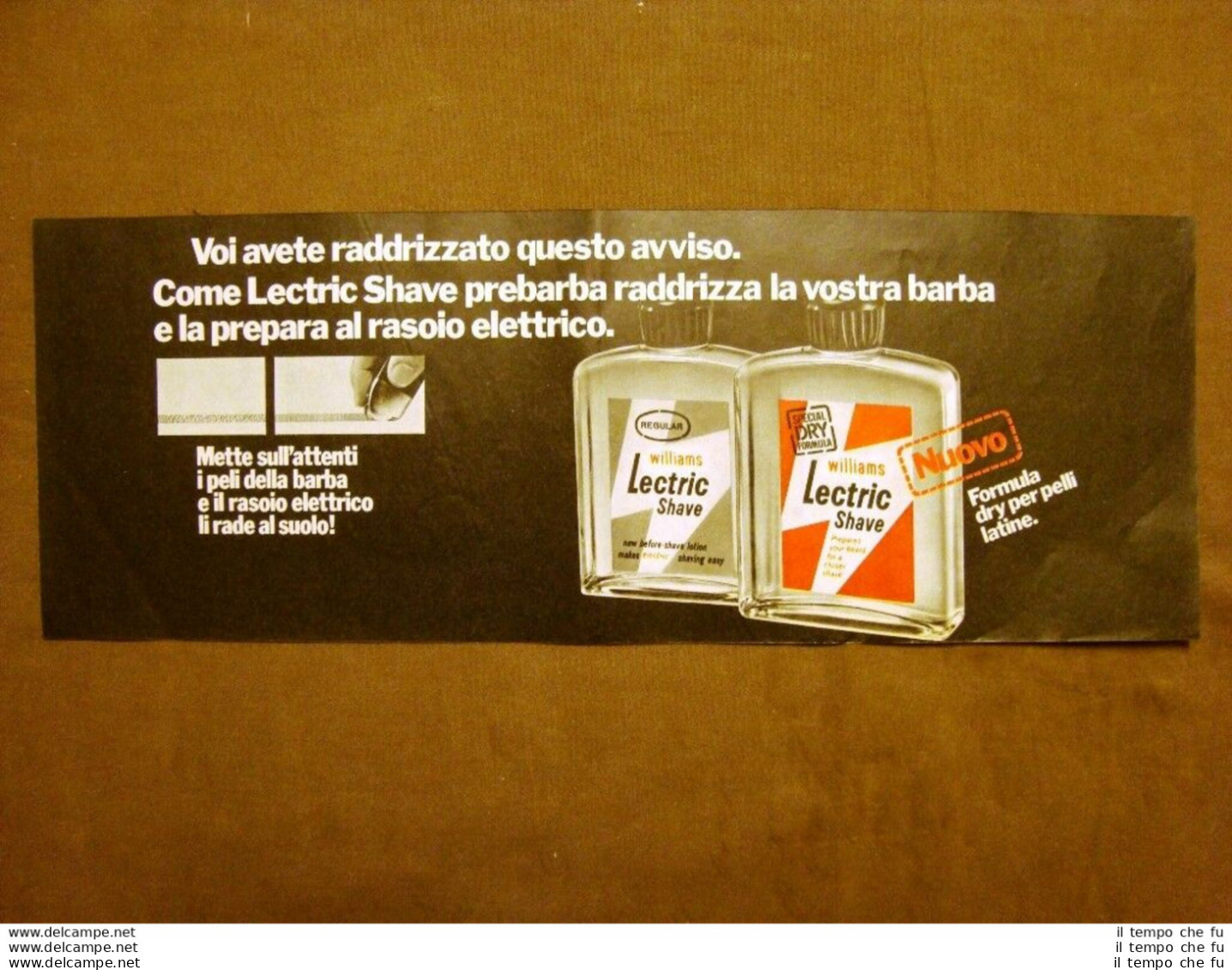 Prebarba Lectric Shave Pubblicità Vintage Anni '70 - Autres & Non Classés