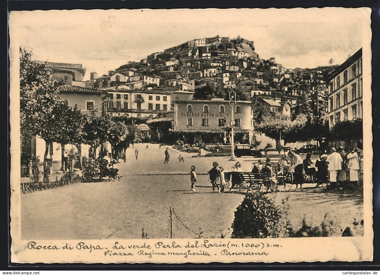 Cartolina Rocca Di Papa / Lazio, Piazza Regina Margherita, Panorama  - Otros & Sin Clasificación