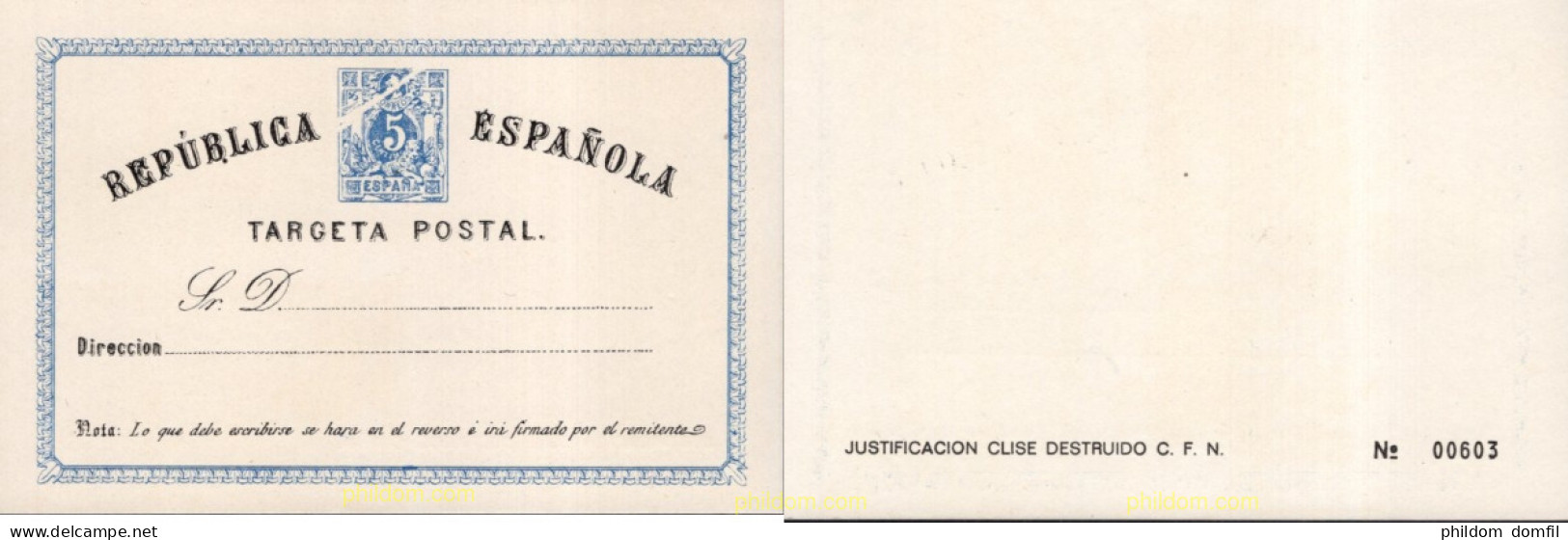 730772 MNH ESPAÑA 1873 MATRONA Y CIFRAS - Unused Stamps