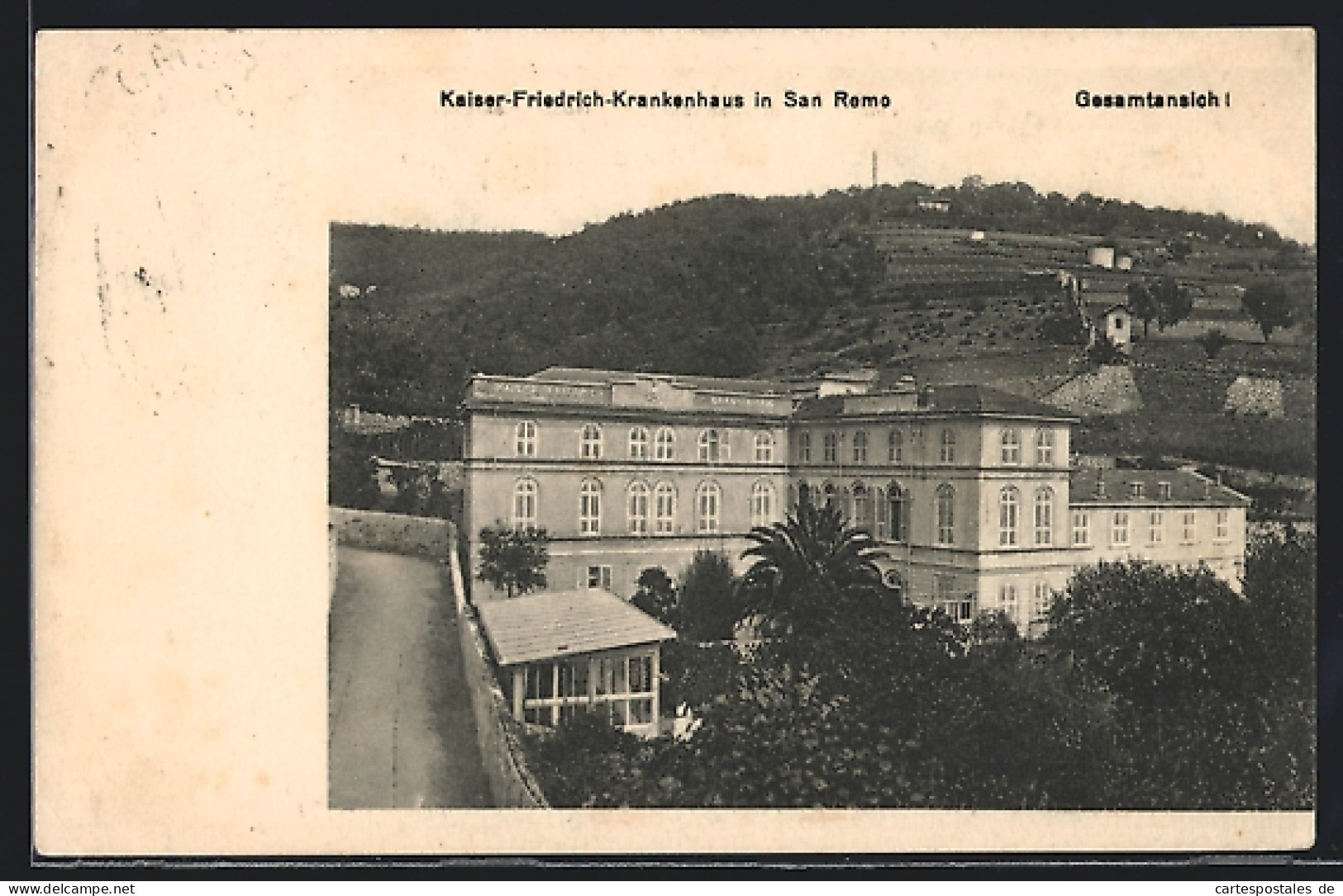 Cartolina San Remo, Das Kaiser-Friedrich-Krankenhaus  - San Remo